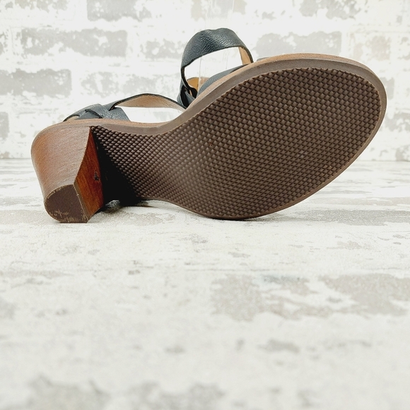 New Trask Saydee Leather Cone Heel Strappy Heeled Sandals V395 - Picture 9 of 12